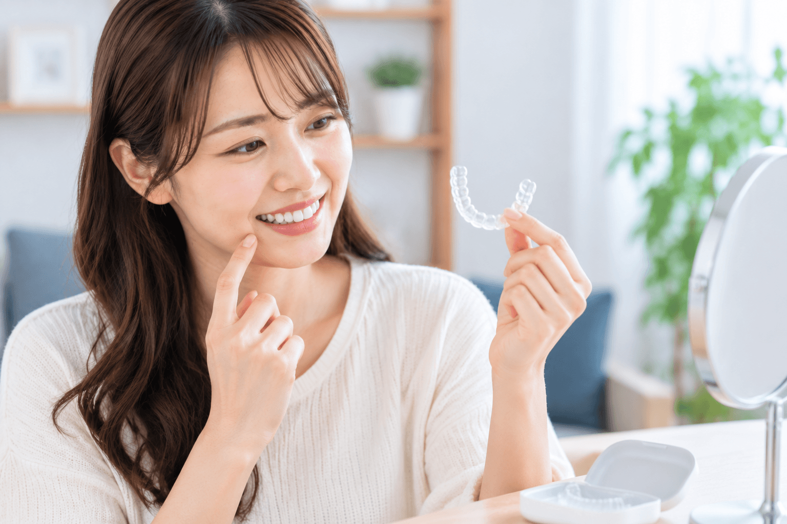 リテーナーの装着期間と後戻り防止のイメージ